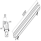 LINEA LIGHT - ACCESSORIO PALPEBRA L1200