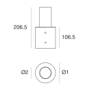 LINEA LIGHT - Reducer for conical or tapered pole - Diameter89 mm - Light Gray