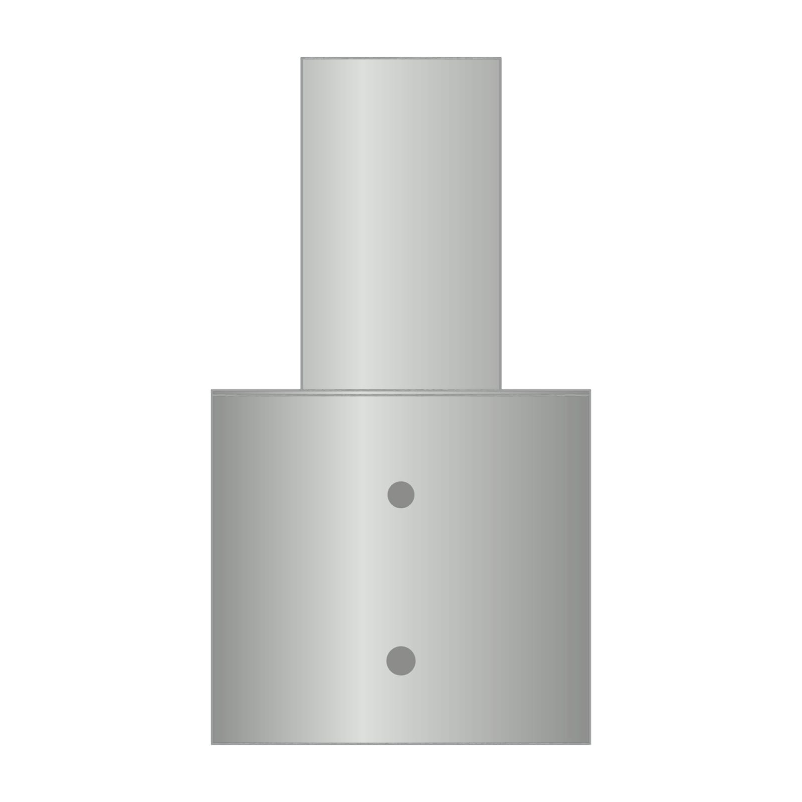 LINEA LIGHT - Reducer for conical or tapered pole - Diameter 120 mm - Light Gray