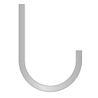 LINEA LIGHT - Round arm - Diameter 60 mm - Light Gray