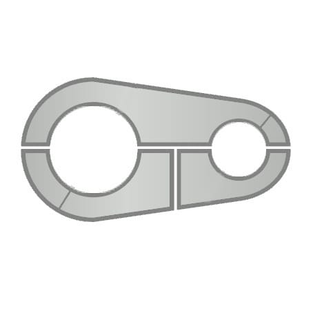 LINEA LIGHT - Single coupler for round arm - Diameter 60mm (for cylindrical pole) - Light gray
