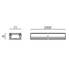 LINEA LIGHT - PROFILO ALLUMINIO 2M L11,3X6H