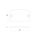 LINEA LIGHT - KIT TAPPI IN ALLUMINIO 2PZ.BIANCHI