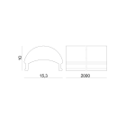 LINEA LIGHT - COVER PROFILO VOJO 2M SATINATA PC