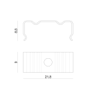LINEA LIGHT - KIT 5 STAFFE IN METALLO + 5 VITI