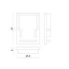 LINEA LIGHT - KIT TAPPI LUNO QUADRATO 2PZ GRIGI
