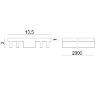 LINEA LIGHT - PROFILO DISSIPATORE 2M D13,5