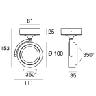 LINEA LIGHT - Plafone - Proiettori | 198-264 V | 1 arrayLED 9 W DC - 11 W AC