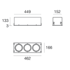 LINEA LIGHT - Swivelling recessed casing Illuminator - 3 sources - White