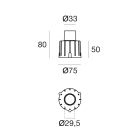 LINEA LIGHT - CONTROCASSA SUELO 2W ABS