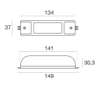 LINEA LIGHT - Nyquist N/O button - 1-216 W DC stripLED - 9A 24V / 1-216 W DC topLEDs