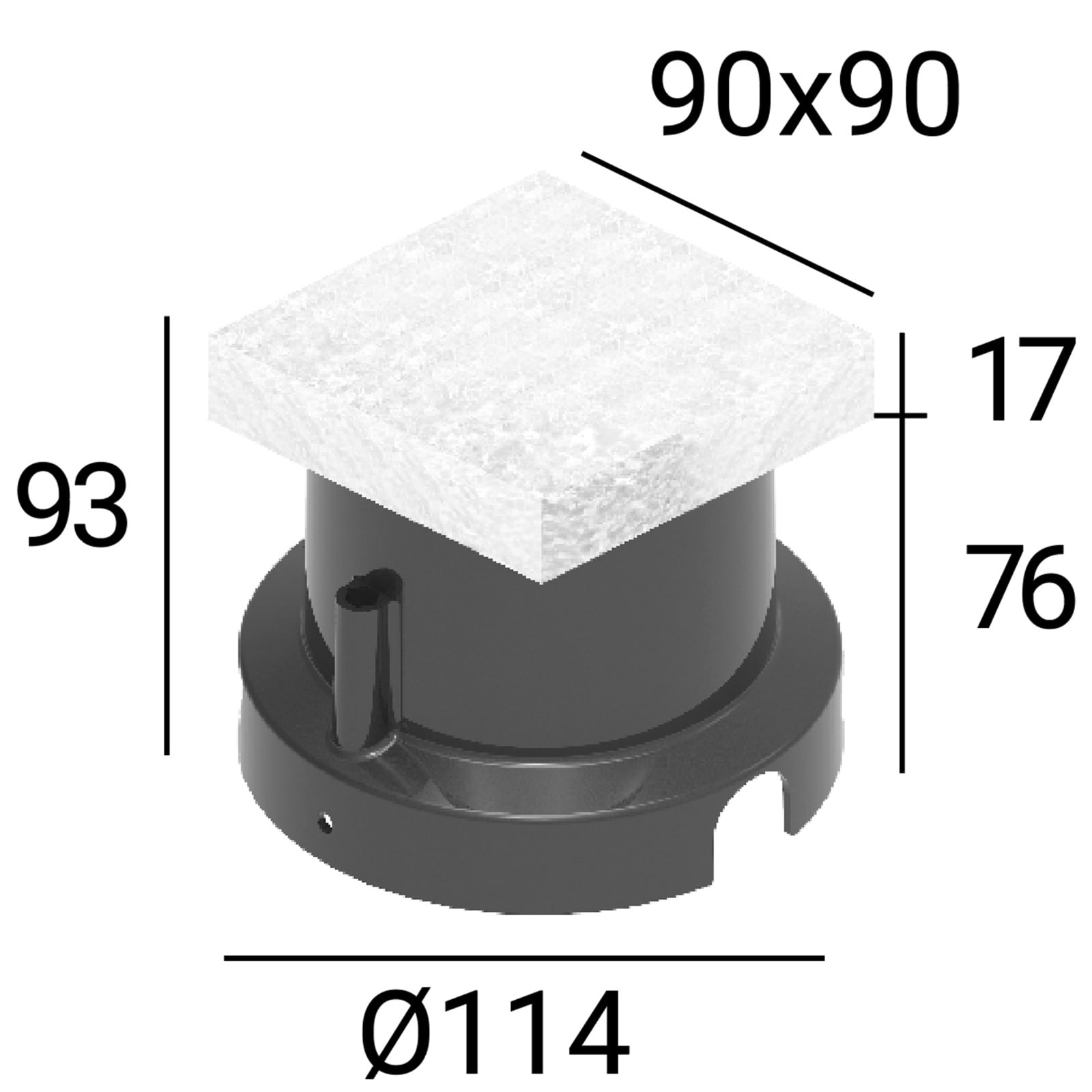 LINEA LIGHT - CAS ABS D114H76MM ZZZ Z