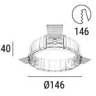 LINEA LIGHT - Outercasing for installation on drywall
