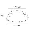 LINEA LIGHT - 3-point rose - Dali-2 / Push Dimm 150W - Copper