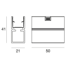 LINEA LIGHT - Clip with toothed spring with cable passage