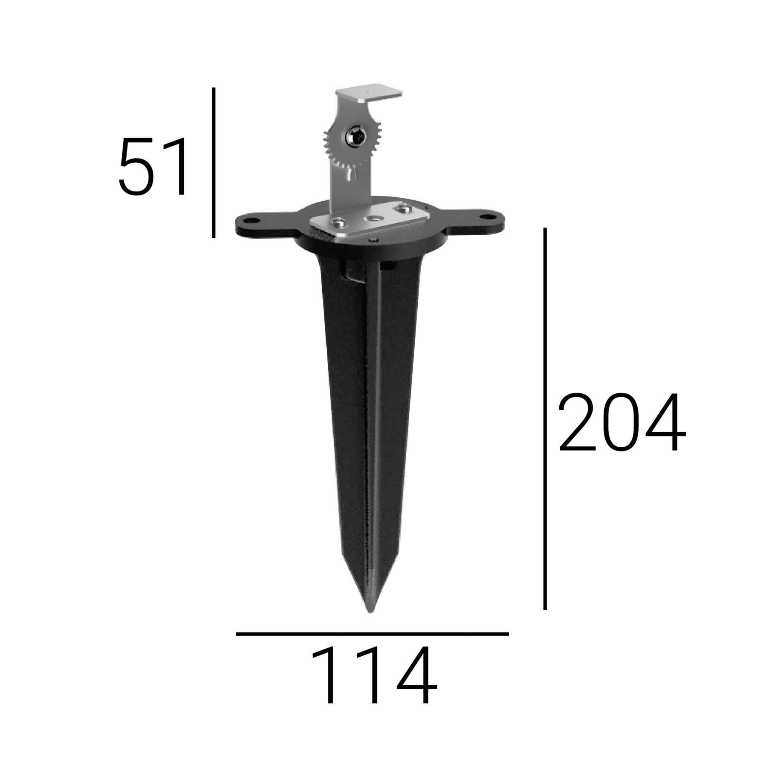 LINEA LIGHT - Picket with tilting bracket - height 51mm