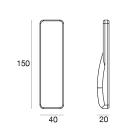 LINEA LIGHT - TEL RF 12BUT NERO L150W40H20MM