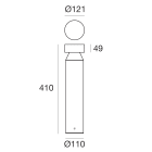 LINEA LIGHT - Paletti e teste palo | 99-264 V AC /220-240 V DC | 1 arrayLED 9.300000000000001 W DC - 11 W AC