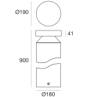 LINEA LIGHT - Paletti e teste palo | 99-264 V AC /220-240 V DC | 1 arrayLED 18 W DC - 20.5 W AC