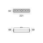 LINEA LIGHT - Downlights | 6 x powerLEDs 12 W DC 630 mA