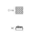 LINEA LIGHT - Downlights | 9 x powerLEDs 18 W DC 630 mA