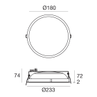 LINEA LIGHT - Downlights | 36 topLED 18 W DC 500 mA
