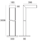 LINEA LIGHT - Paletti e teste palo | 198-264 V AC /220-240 V DC | 24 x powerLEDs 34 W DC - 38 W AC
