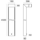 LINEA LIGHT - Paletti e teste palo | 198-264 V | 36 x powerLEDs 51 W DC - 56 W AC