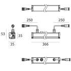 LINEA LIGHT - Lampada a parete - Elementi lineari | 85-277 V | 56 topLED 6.4 W DC - 7.2 W AC