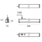 LINEA LIGHT - Lampada a parete - Elementi lineari | 3 x powerLEDs 6.1 W DC 630 mA