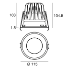 LINEA LIGHT - Downlights | 1 arrayLED 18 W DC 550 mA
