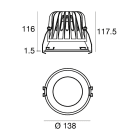 LINEA LIGHT - Downlights | 1 arrayLED 26 W DC 750 mA