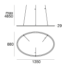 LINEA LIGHT - Sospensione | 1656 topLED 65 W DC 24 V