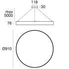 LINEA LIGHT - Sospensione | 198-264 V AC /180-280 V DC | 16 topLED 116 W DC - 130 W AC