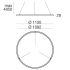 LINEA LIGHT - Sospensione | 1704 topLED 65 W DC 24 V