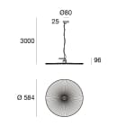 LINEA LIGHT - DOGE SOSP GRANDE BLACK