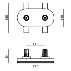 LINEA LIGHT - Downlights | 198-264 V | 2 arrayLED 13 W DC 350+350 mA