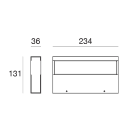 LINEA LIGHT - Lampada a parete | 198-264 V | 1 topLED 17 W DC - 19 W AC