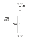LINEA LIGHT - PUCCINI 40X600 24V DIF.PH WH 3000K