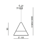 LINEA LIGHT - VERDI SOSP.24V S/ALIM. WH 2700K