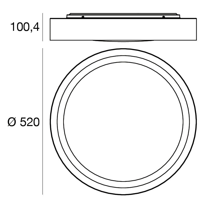 LINEA LIGHT - Lampada a parete - Plafone - Sospensione | 198-264 V | 60 topLED 36 W DC - 38 W AC