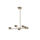 LINEA LIGHT - NIDO SOSP 56W 6L GREY PH-CUT 2700K