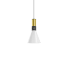LINEA LIGHT - CONO SOSP.MOD.E27 14W SATIN ORO
