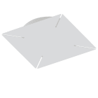 LINEA LIGHT - Connection rose for Tour Q bi-emission - DALI 150+150 W - White