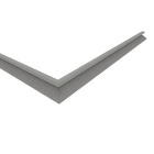 LINEA LIGHT - DIRIGO ALU.CORNER EST GR.9006 GOFFR