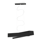 LINEA LIGHT - ZIG ZAG SOSP.E27 2X57W NERO/B.CO