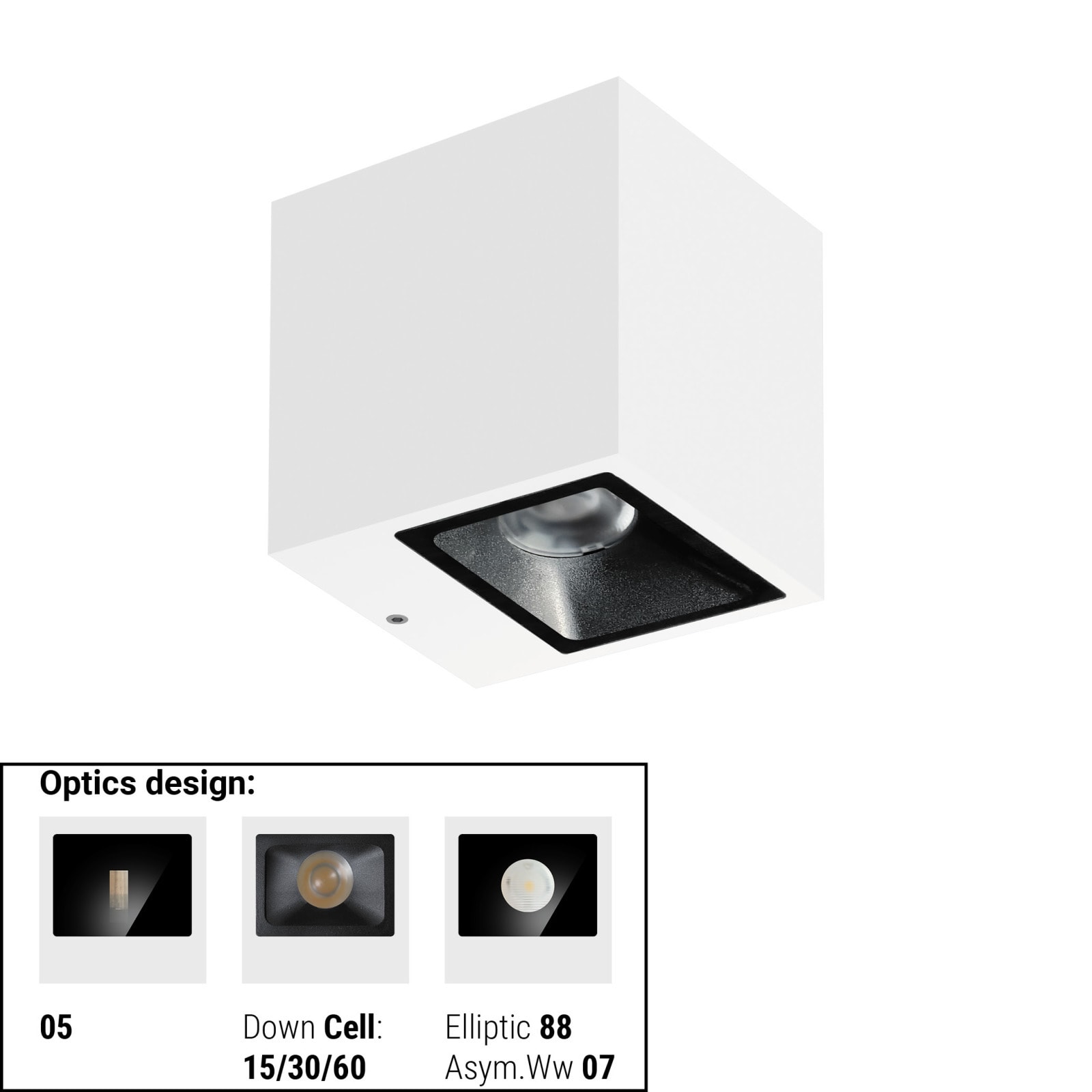 LINEA LIGHT - CUBIT 16 1L MONO 8,7WAC ON/OFF BG