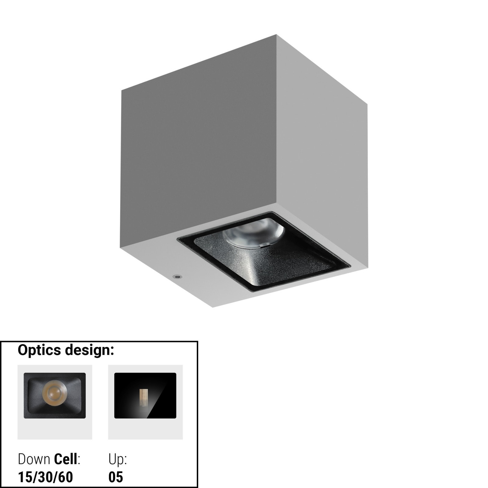 LINEA LIGHT - CUBIT 24 2L BI-EM 15,5WAC ON/OFF GG