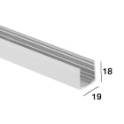 LINEA LIGHT - PROFILO 18X19 ANODIZZATO ARGENTO 2M