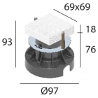 LINEA LIGHT - ACESS.CONTROC.ORMA C/FLANGIA 4W